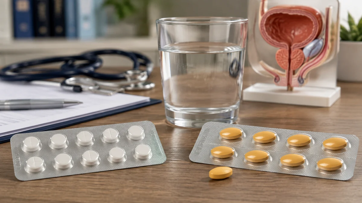 Finasteride and tadalafil BPH treatment comparison visual